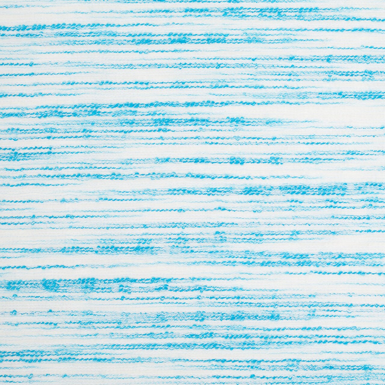 1 Yard Turquoise & White Textural Striated Cotton Blend Tweed Fabric